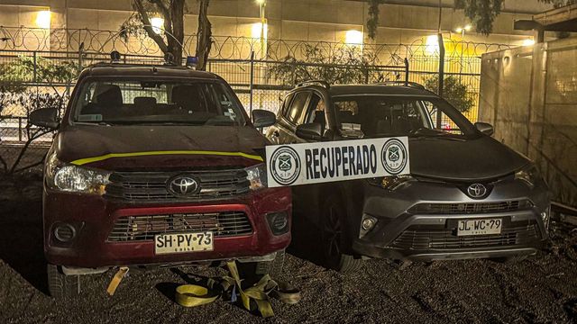 Vehículos recuperados en Calama