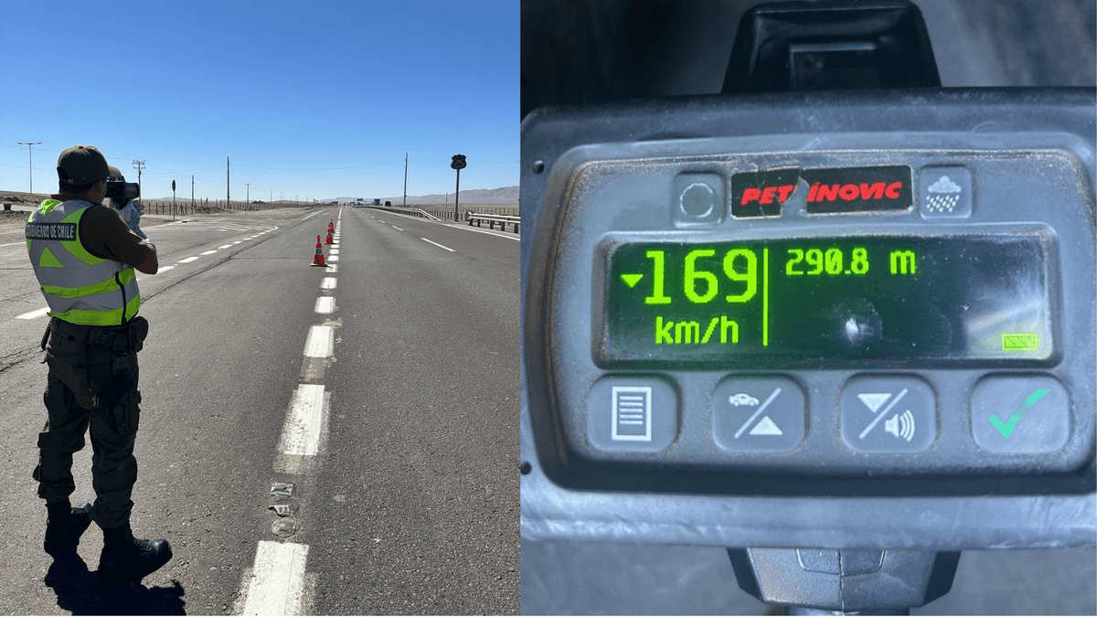 Extranjero detenido por exceso de velocidad en Ruta 5 Norte Extranjero detenido por exceso de velocidad en Ruta 5 Norte