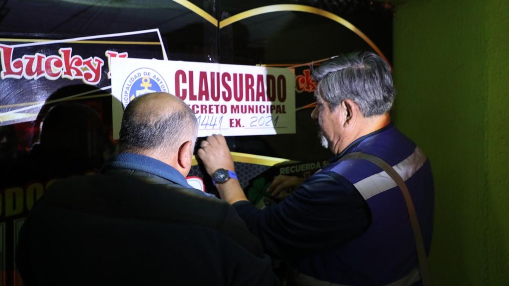 Clausura casinos de juegos