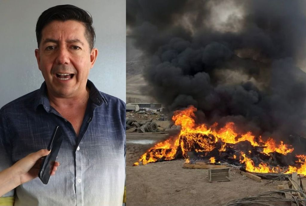 Alcalde Jonathan Velásquez - Quemas en sector del ex vertedero Alcalde Jonathan Velásquez - Quemas en sector del ex vertedero