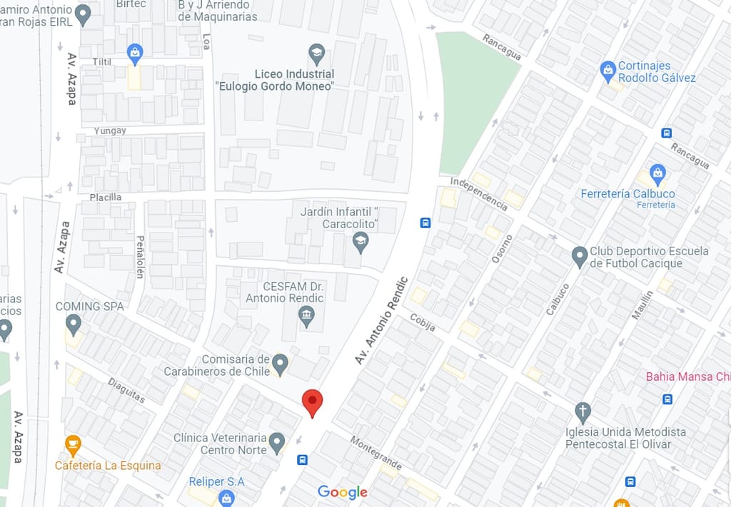 Mapa Av. Antonio Rendic Mapa Av. Antonio Rendic