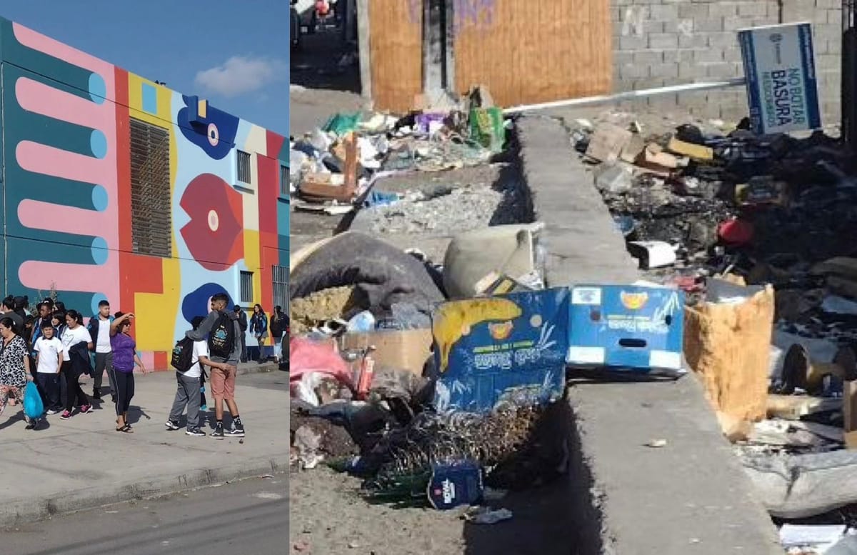 Vecino denuncia microbasural fuera de Escuela Elmo Fúnez en Antofagasta