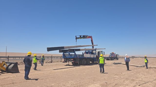 Caída de postes Baquedano