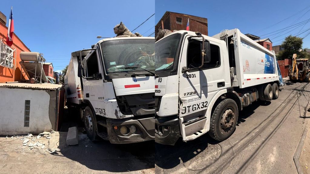 Camión choca casa en Antofagasta