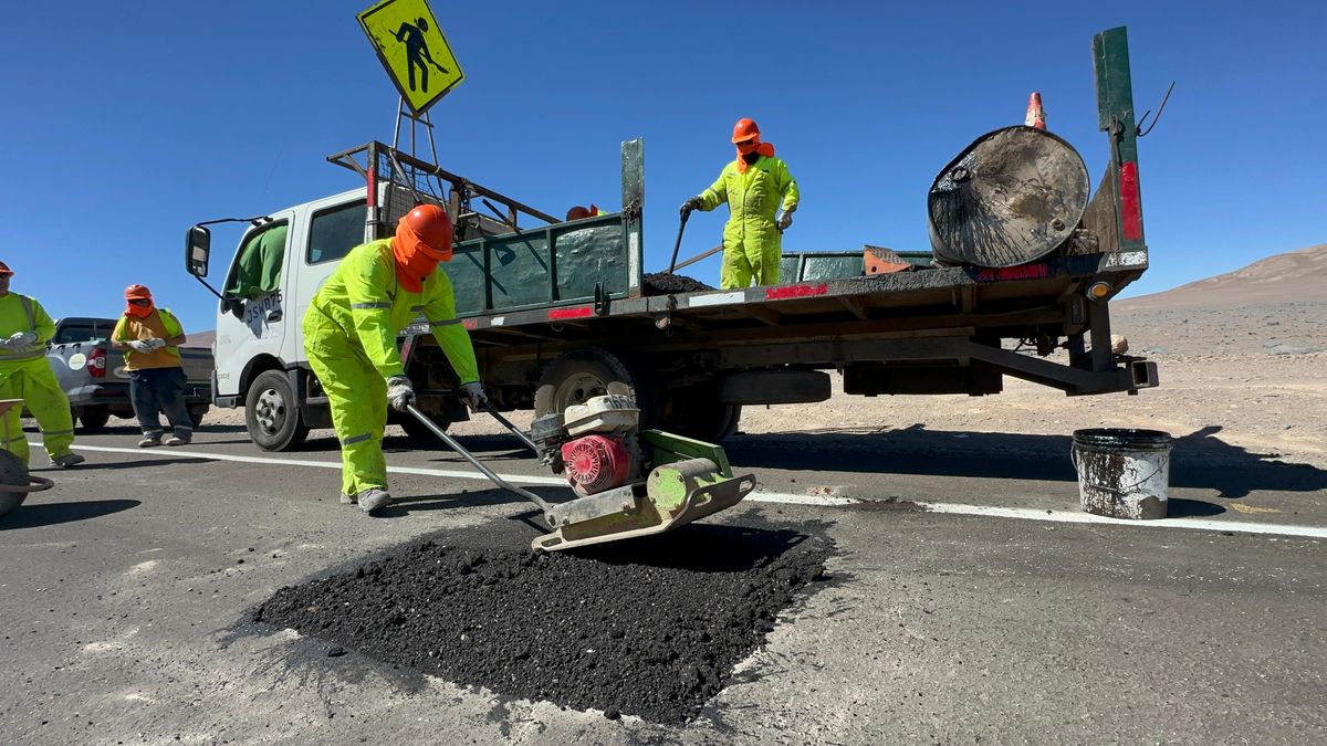 Trabajos de conservación en ruta B-710 que une Taltal