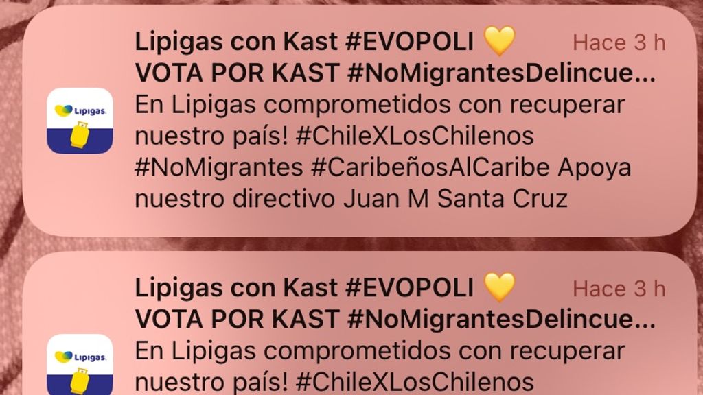Lipigas voto por Kast Lipigas voto por Kast