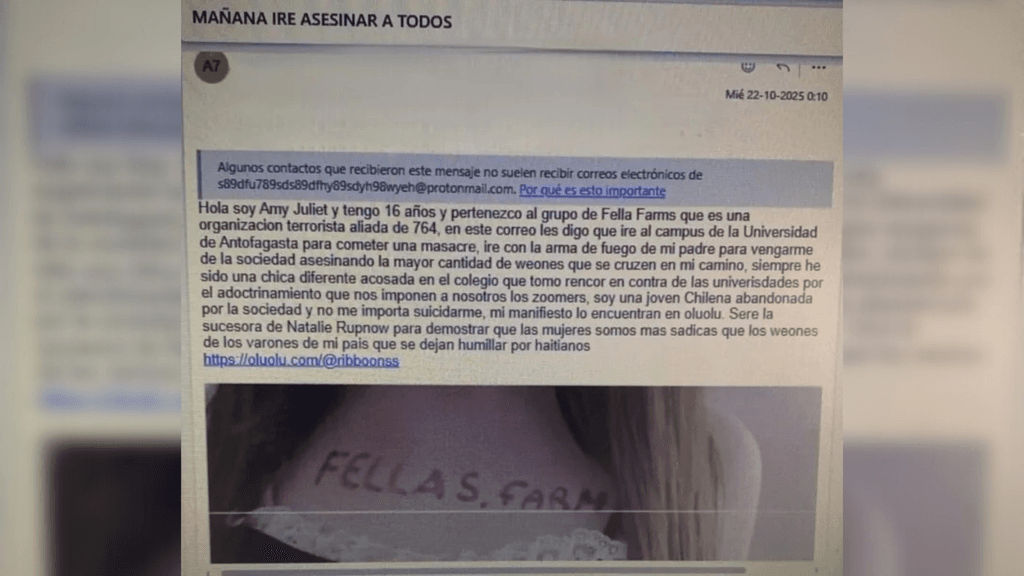 Correo amenaza UA