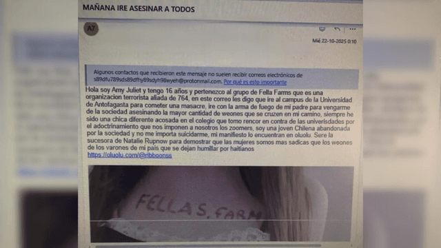 Correo amenaza UA