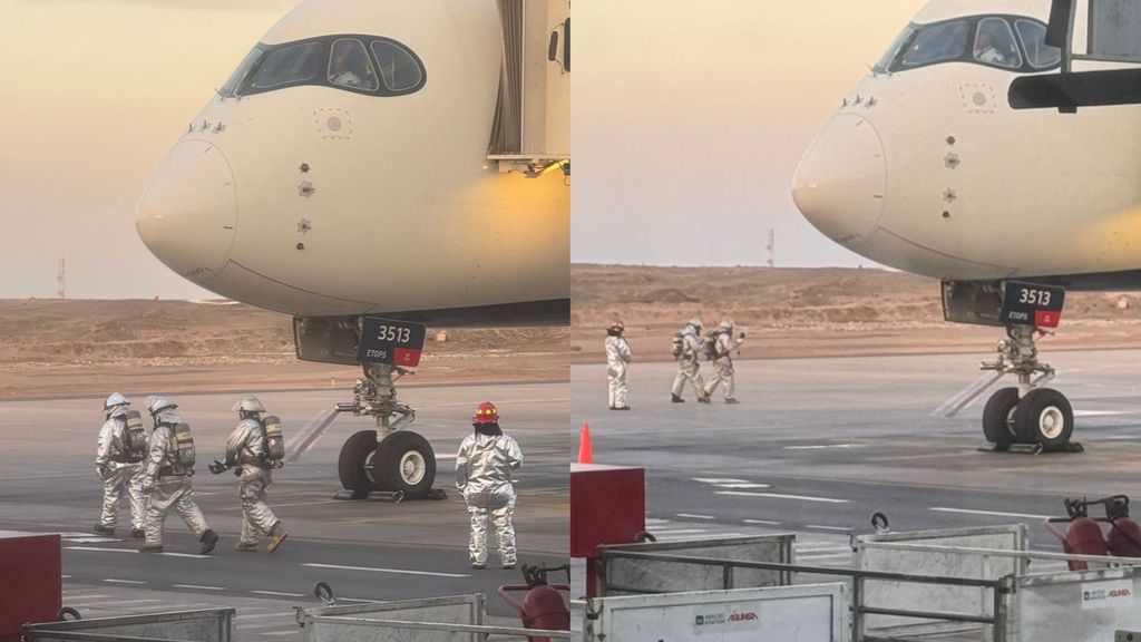 Avion aterriza de emergencia