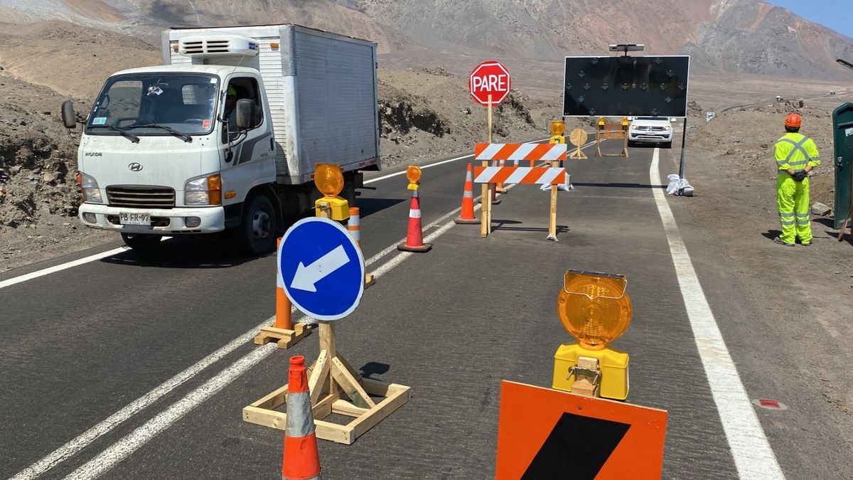 Obras de protección en Cuesta Paposo: desvíos y cortes de tránsito Obras de protección en Cuesta Paposo: desvíos y cortes de tránsito