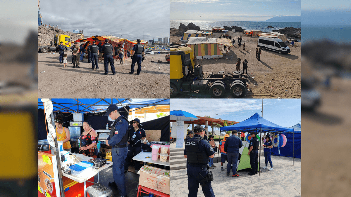 Operativo conjunto en Playa Trocadero Antofagasta Operativo conjunto en Playa Trocadero Antofagasta