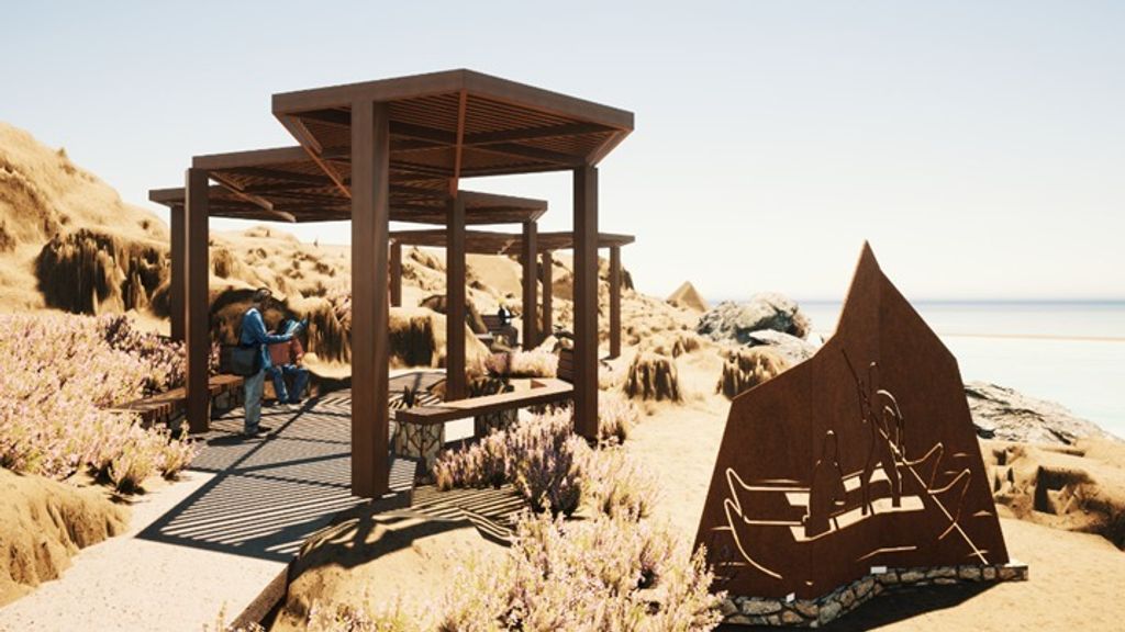 Infraestructura portuaria, caleta Hornitos Infraestructura portuaria, caleta Hornitos