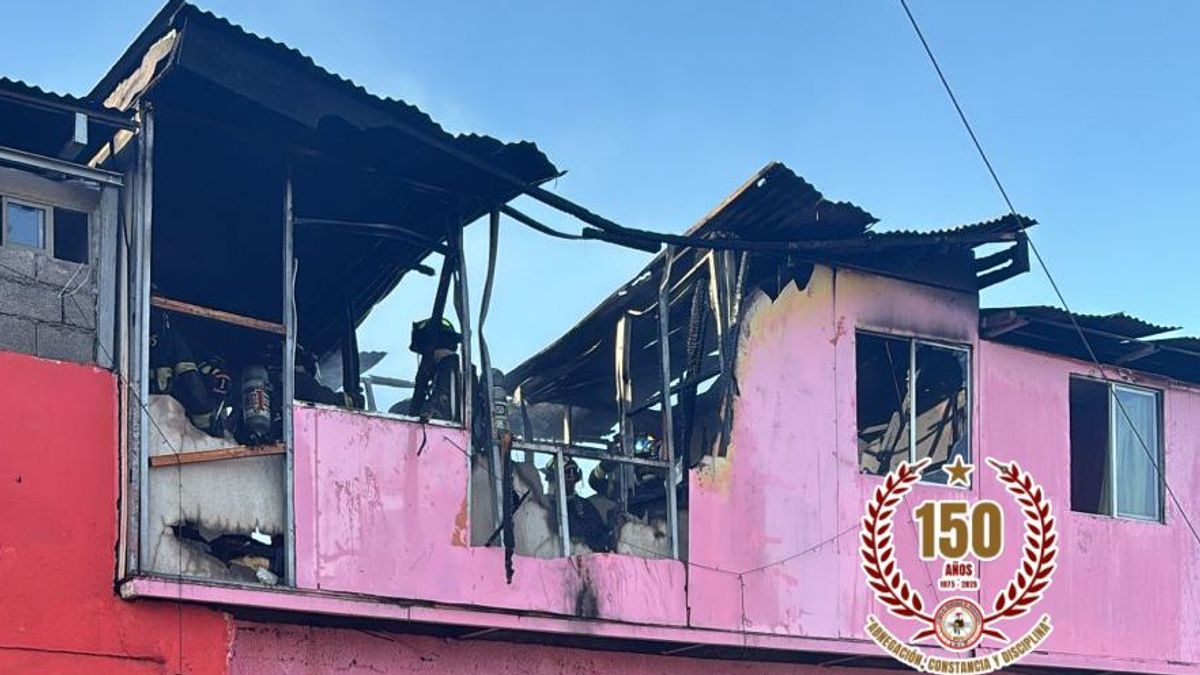 Nueve damnificados tras incendio en Antofagasta Nueve damnificados tras incendio en Antofagasta
