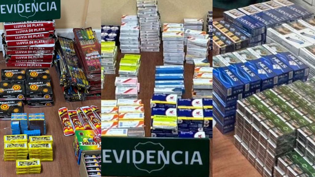 Contabando cigarrillos medicamentos y fuegos artificiales Calama