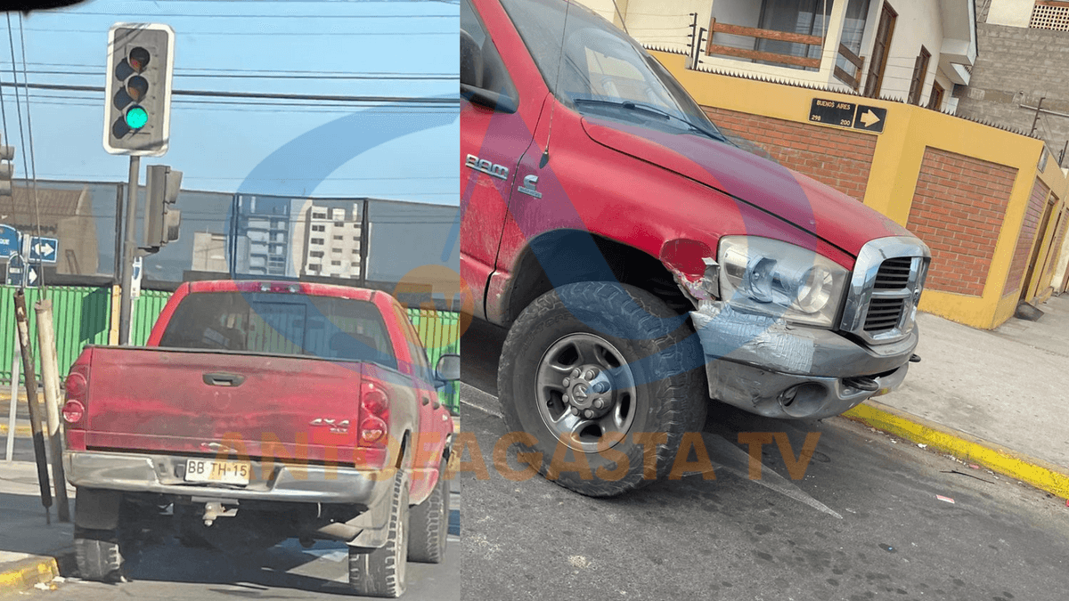 Camioneta abandonada causa caos en Antofagasta Camioneta abandonada causa caos en Antofagasta