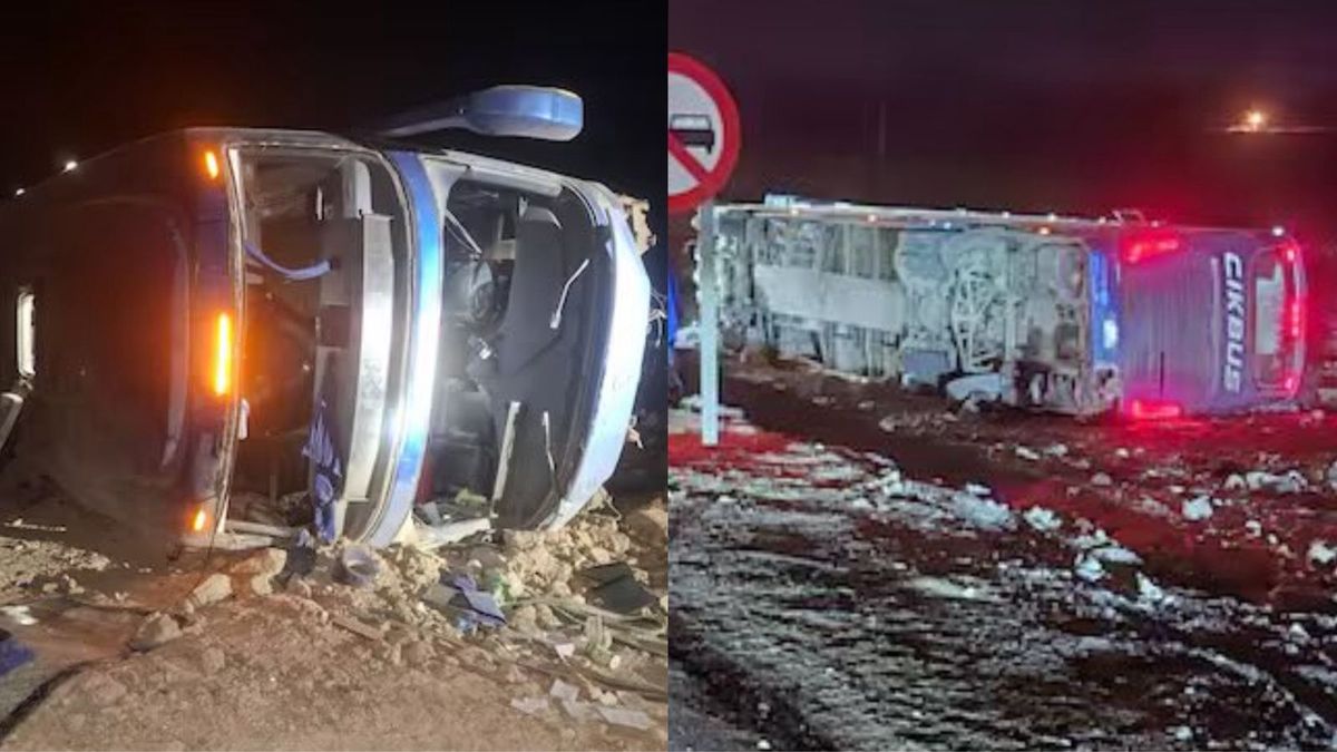 Volcamiento de bus en Ruta 5 Norte deja 7 lesionados Volcamiento de bus en Ruta 5 Norte deja 7 lesionados