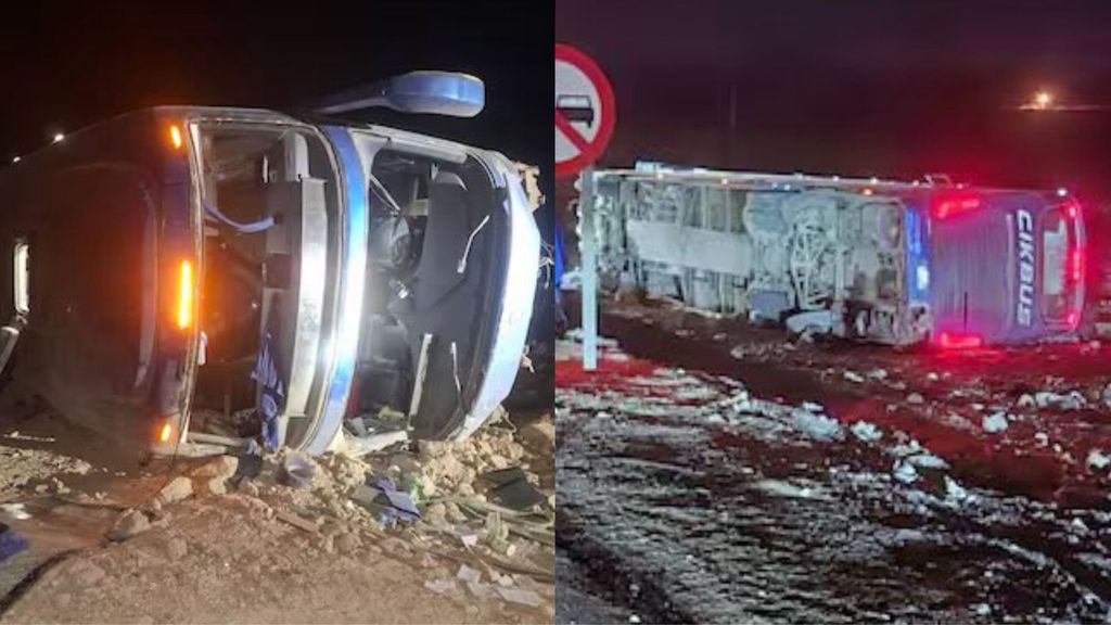 Volcamiento bus Cikbus