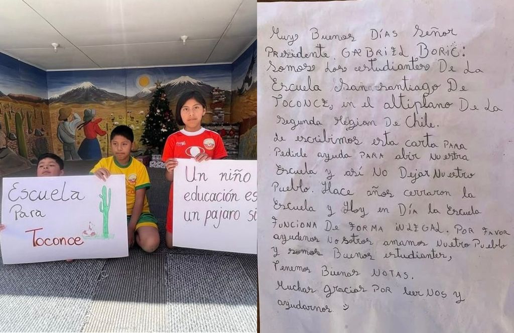 Carta Niños de Toconce Carta Niños de Toconce