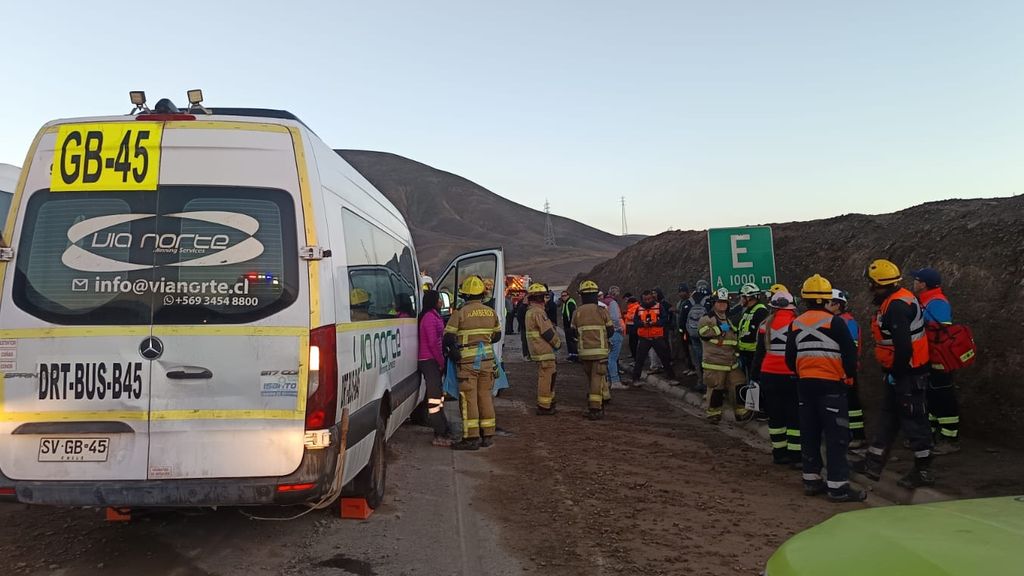 Colisión múltiple subida a Chuquicamata