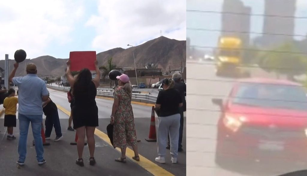 Manifestación Vecinos - Camión Av. Salvador Allende Manifestación Vecinos - Camión Av. Salvador Allende