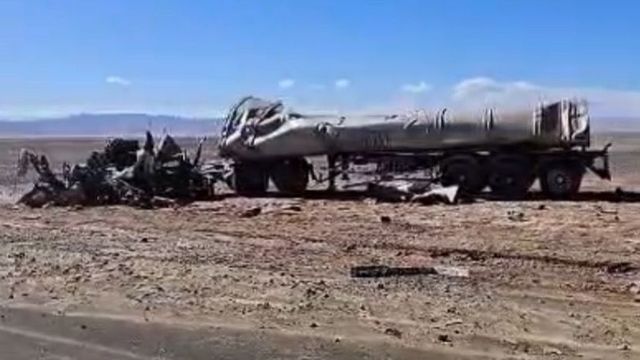 Volcamiento camión Baquedano Peine Volcamiento camión Baquedano Peine