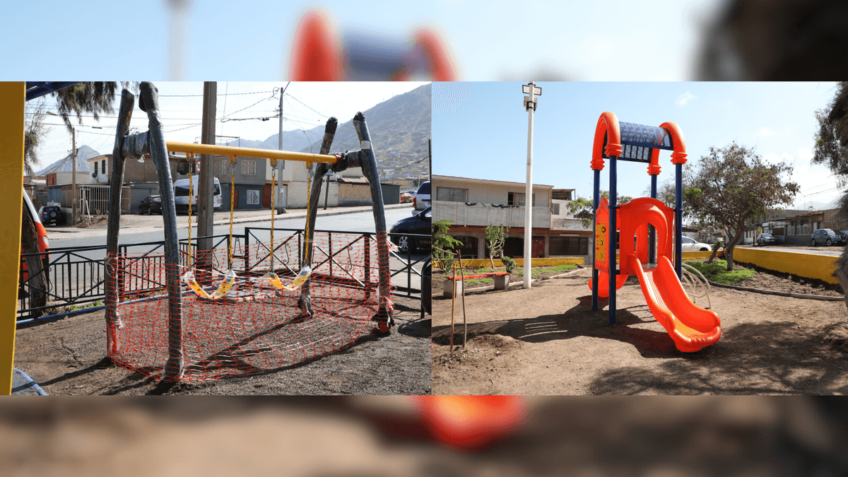 Antofagasta renueva plazoletas con juegos infantiles Antofagasta renueva plazoletas con juegos infantiles