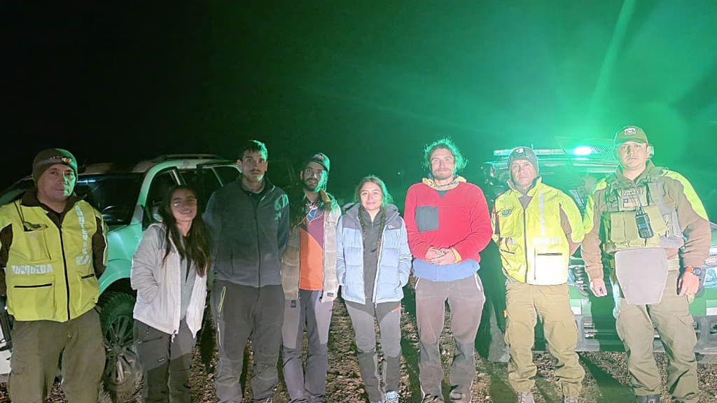 Excursionistas rescatados cerro Tumisa