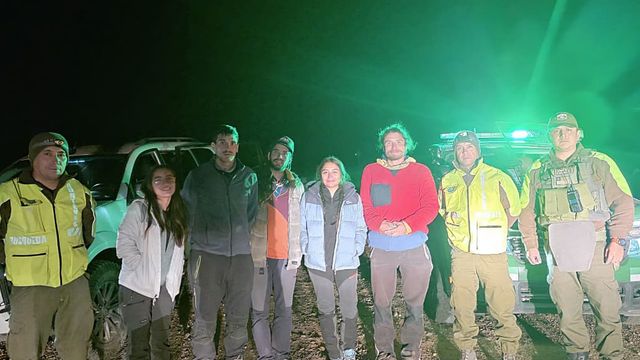 Excursionistas rescatados cerro Tumisa