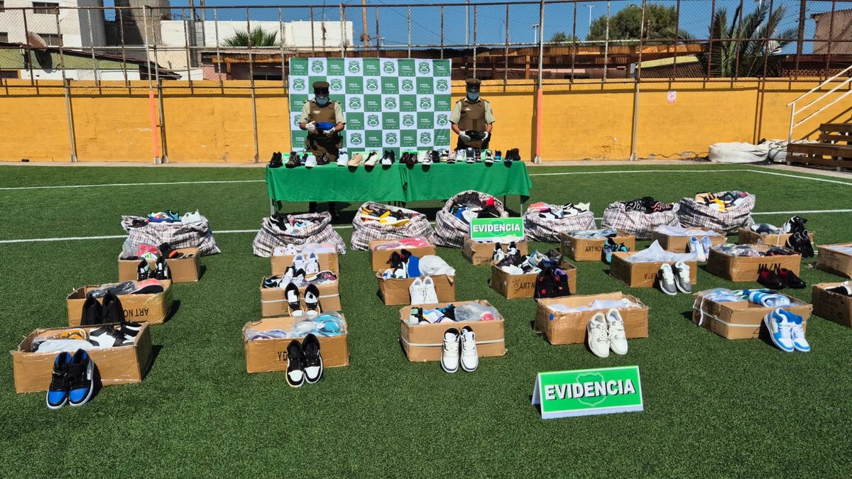Incautadas zapatillas falsas por $140 millones en Antofagasta Incautadas zapatillas falsas por $140 millones en Antofagasta