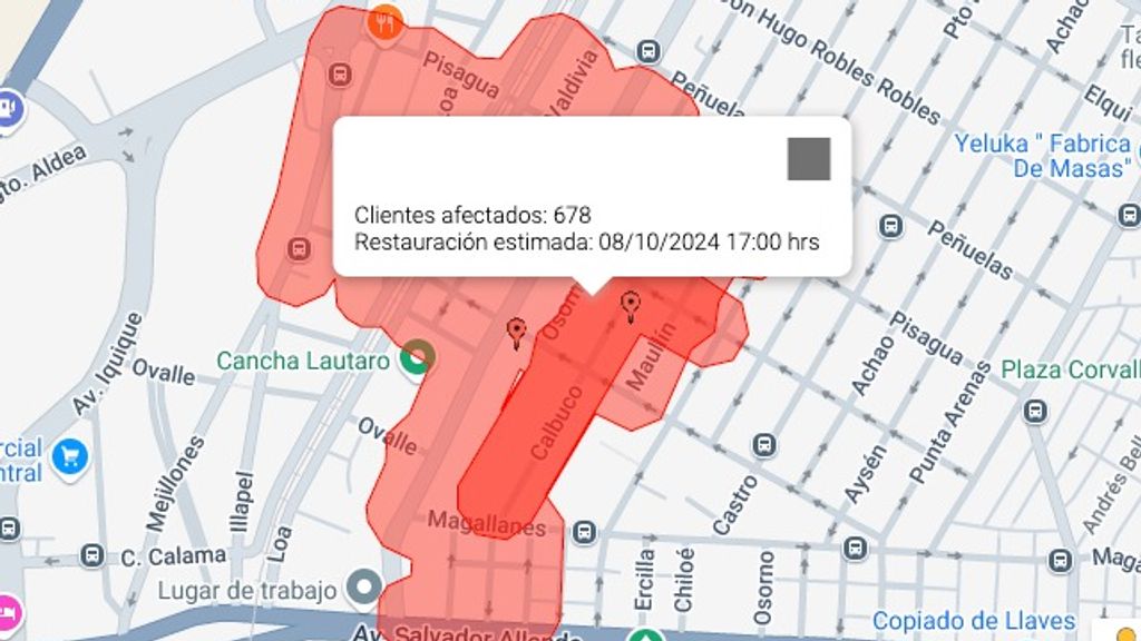 Corte de luz no programado Corte de luz no programado