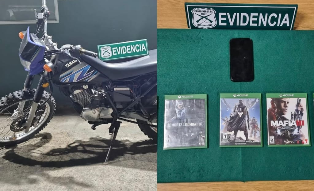 Moto y Especies Recuperadas Moto y Especies Recuperadas