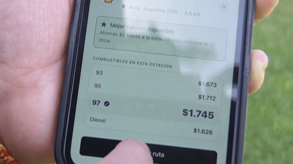 Tanke aplicación combustible