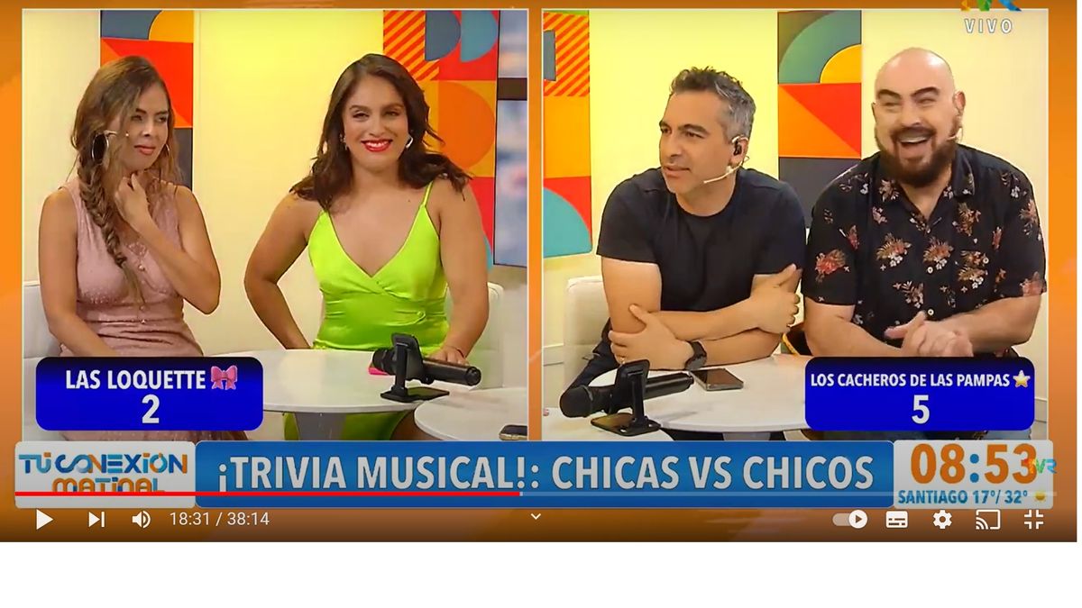 El equipo cantó y compitió en un divertido versus El equipo cantó y compitió en un divertido versus