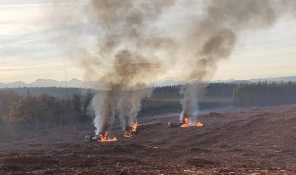 Ataque incendiario Mulchén Quilaco Biobío