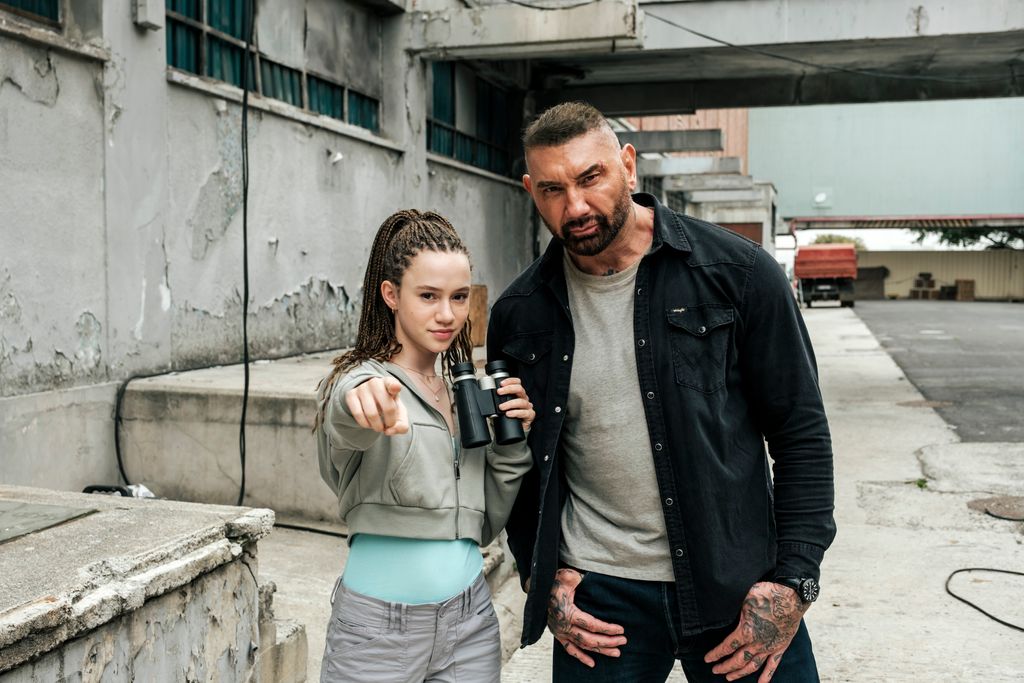 Chloe Coleman and Dave Bautista Chloe Coleman and Dave Bautista