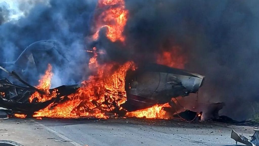 Aeronave impacta en la Ruta 5 sur Aeronave impacta en la Ruta 5 sur