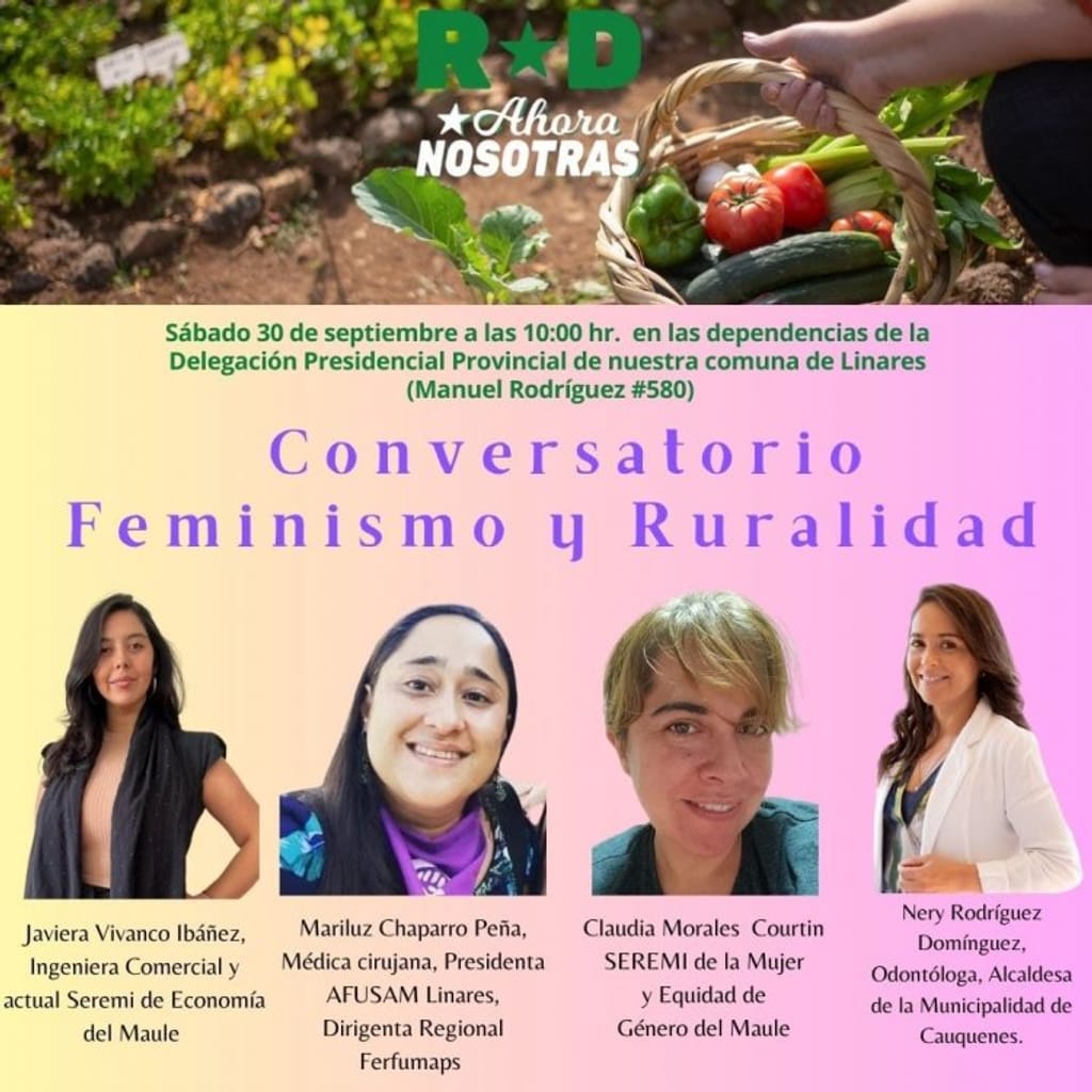 Sábado 30 de septiembre: Conversatorio de “Feminismo y Ruralidad” en la Delegación Provincial Sábado 30 de septiembre: Conversatorio de “Feminismo y Ruralidad” en la Delegación Provincial
