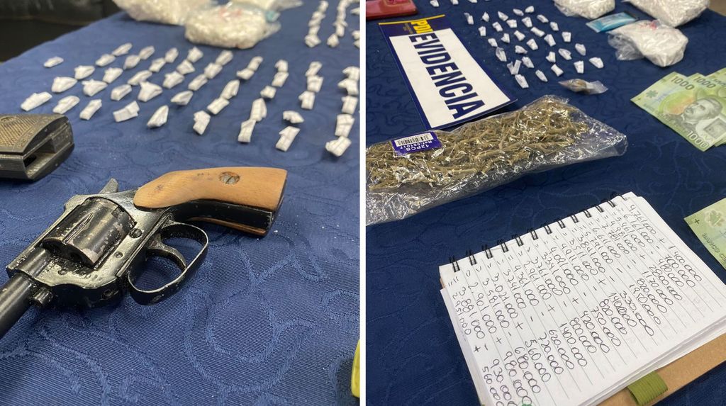Detectives de la PDI detienen a dos mujeres y decomisan armas y drogas en San Antonio Detectives de la PDI detienen a dos mujeres y decomisan armas y drogas en San Antonio