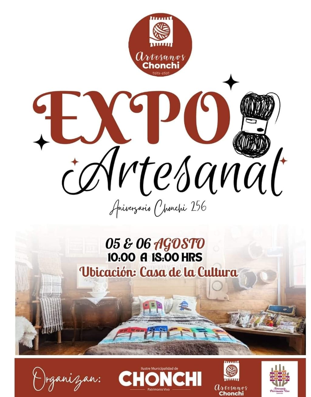 AFICHE EXPO ARTESANAL DE ANIVERSARIO DE CHONCHI AFICHE EXPO ARTESANAL DE ANIVERSARIO DE CHONCHI