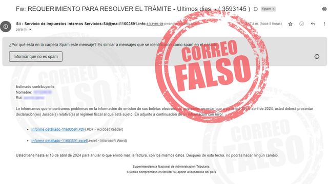 Estafa, Servicio de Impuestos Internos Estafa, Servicio de Impuestos Internos