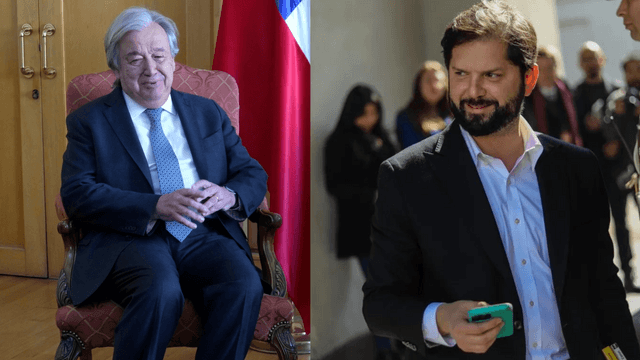 Secretario General de la ONU, António Guterres Presidente Gabriel Boric Secretario General de la ONU, António Guterres Presidente Gabriel Boric