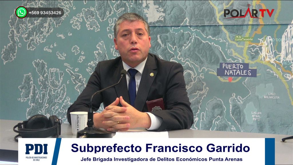 subprefecto Francisco Garrido Valenzuela, jefe de la Brigada Investigadora de Delitos Económicos de Punta Arenas subprefecto Francisco Garrido Valenzuela, jefe de la Brigada Investigadora de Delitos Económicos de Punta Arenas