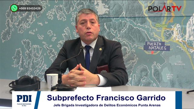 subprefecto Francisco Garrido Valenzuela, jefe de la Brigada Investigadora de Delitos Económicos de Punta Arenas subprefecto Francisco Garrido Valenzuela, jefe de la Brigada Investigadora de Delitos Económicos de Punta Arenas