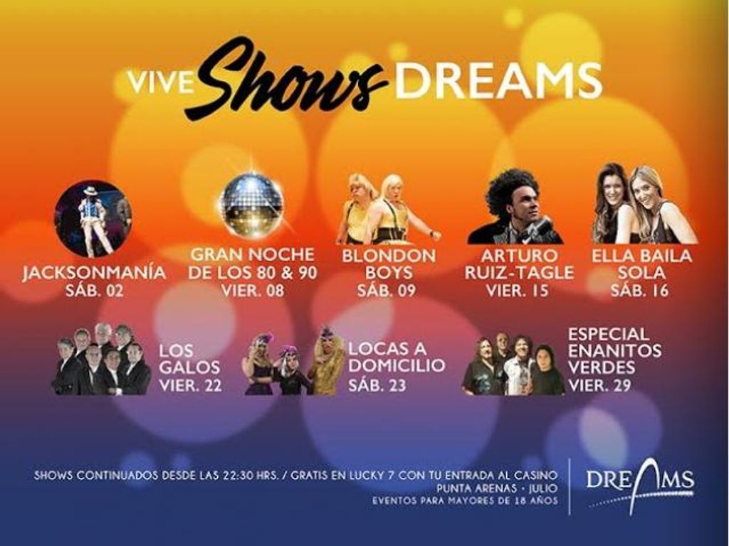 EN JULIO, TALENTOSOS ARTISTAS ANIMARÁN DREAMS CON PANORAMAS PARA TODOS LOS GUSTOS