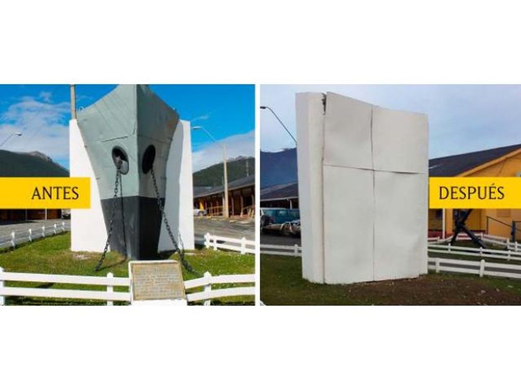 ARMADA REEMPLAZARÁ PROA ORIGINAL DE LA YELCHO POR RÉPLICA EN PUERTO WILLIAMS