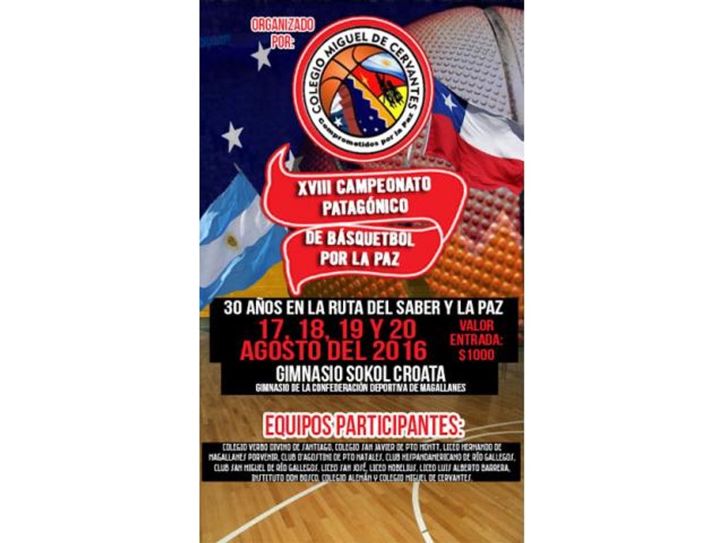 XVIII CAMPEONATO PATAGÓNICO DE BÁSQUETBOL POR LA PAZ 2016