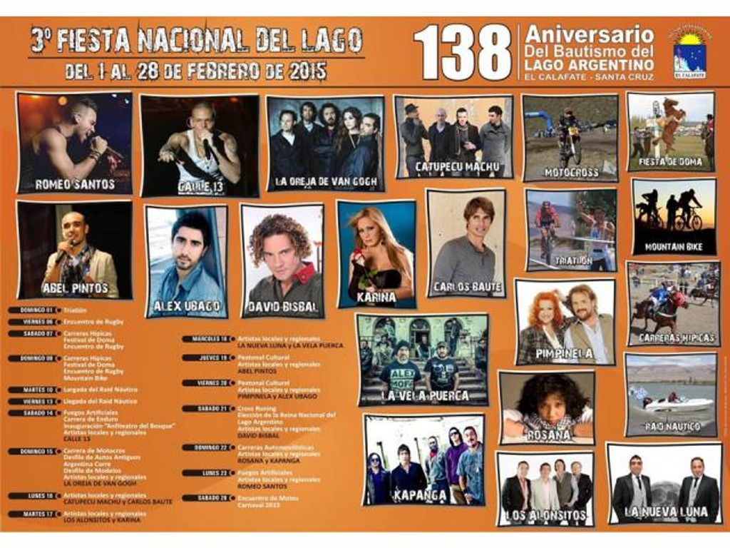 FIESTA DEL LAGO CALAFATE 2015 FIESTA DEL LAGO CALAFATE 2015