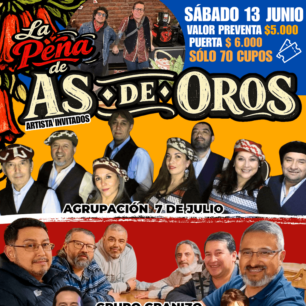 peña as de oros afiche peña as de oros afiche