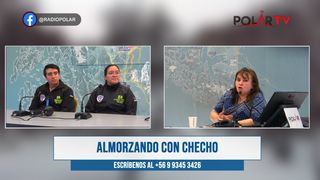 Sebastián García, presidente de Radio Club Patagonia Z8 Claudia Torres, Paramédico Rescatista