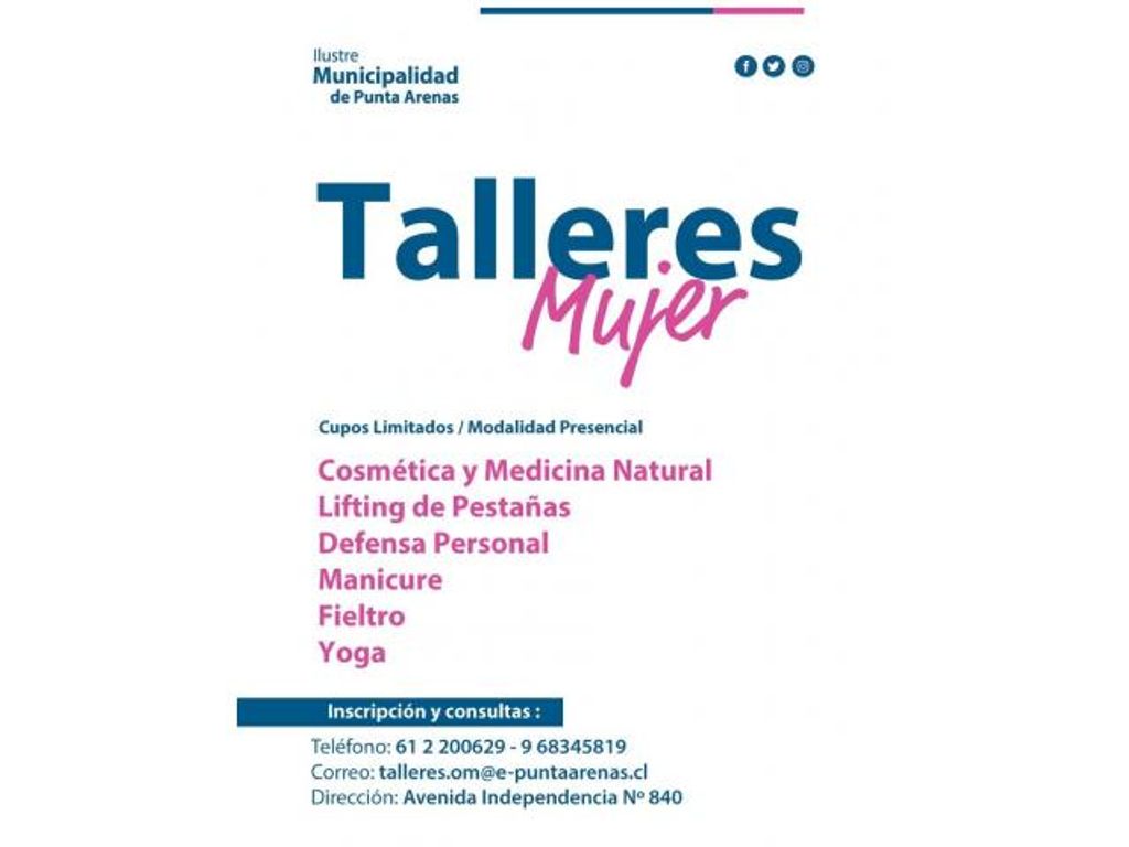 MUNICIPIO DE PUNTA ARENAS ABRBE CONVOCATORIA PARA CURSOS GRATUITOS DIRIGIDOS A MUJERES MUNICIPIO DE PUNTA ARENAS ABRBE CONVOCATORIA PARA CURSOS GRATUITOS DIRIGIDOS A MUJERES